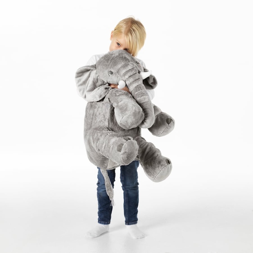 IKEA JÄTTESTOR soft toy, elephant/gray